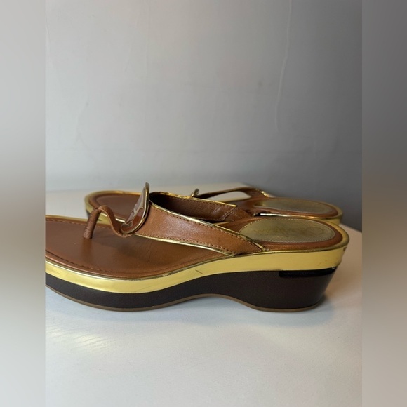 Cole Haan Air Wedge Thong Sandal Platform Flip Flop in Cognac Size 8 - Picture 6 of 10